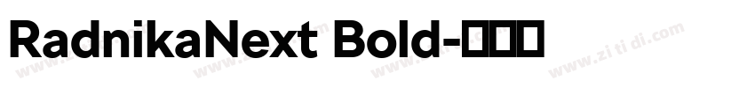 RadnikaNext Bold字体转换